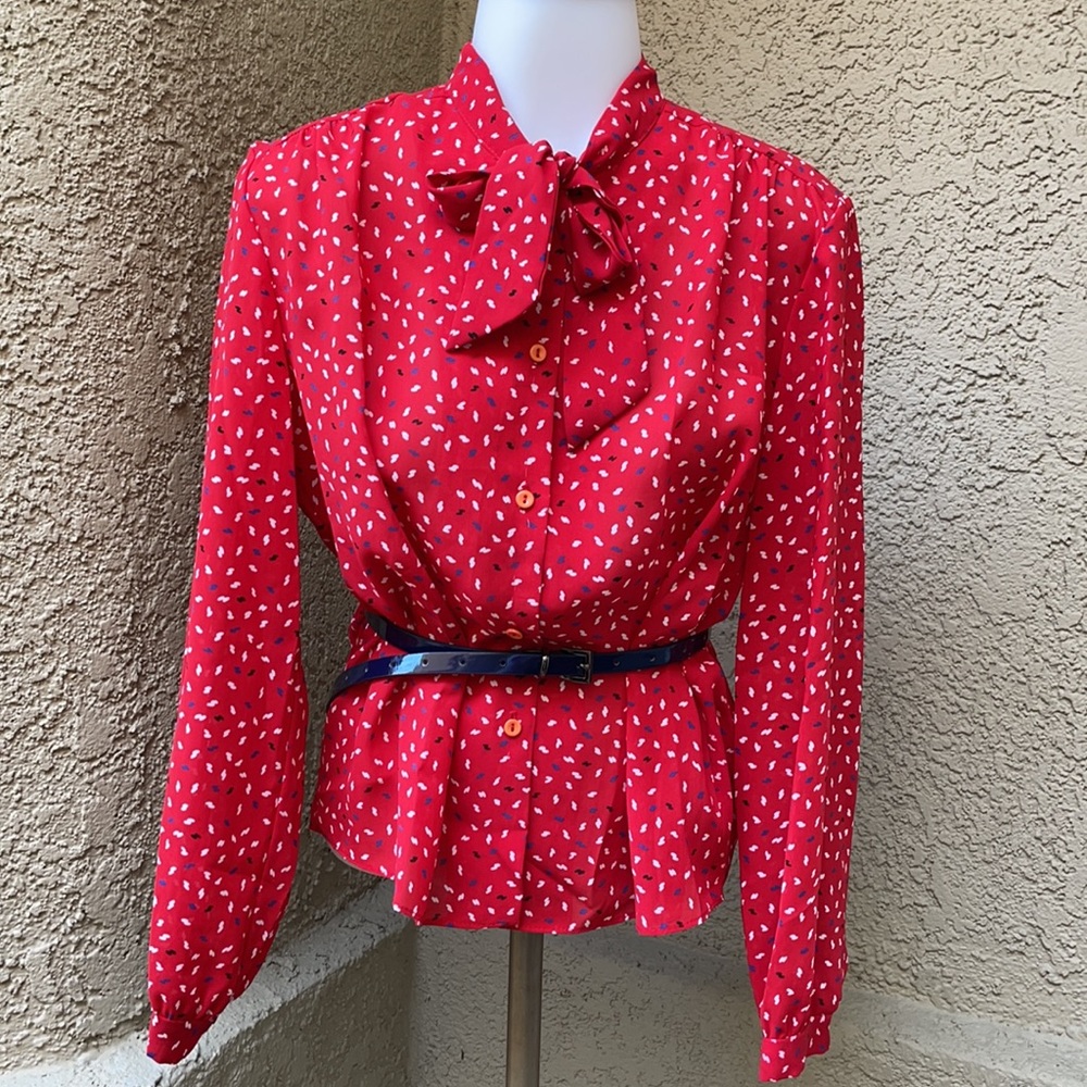 Vintage red blouse
